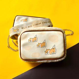 Corgi Print Crossbody Bag