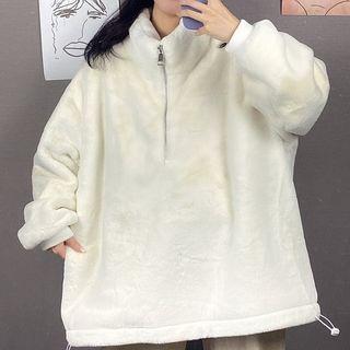 Half-zip Fluffy Sweatshirt