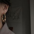 Twine Hoop Earring 1 Pair - Gold - One Size