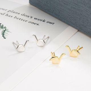 Origami Crane Alloy Earring