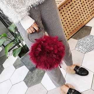 Furry Bobble Crossbody Bag