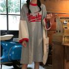 Lettering Pullover Dress As Shown In Figure - One Size
