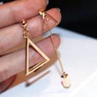 Triangle Mismatch Earring 1 Pair - As Shown In Figure - One Size