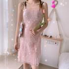 Pink Sequined Dress Pink - One Size