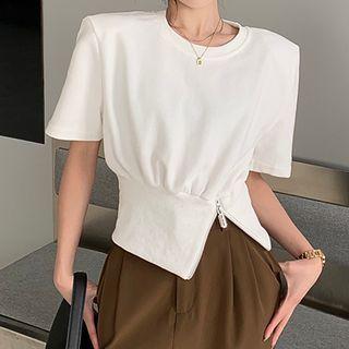 Short Sleeve Side Zip Top