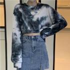 Cropped Tie Dye Pullover