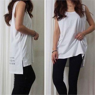 Dip-back Tank Top In 2 Designs