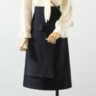 Tie Neck Blouse / Midi A-line Skirt