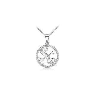 Fashion 925 Sterling Silver Sagittarius Pendant With White Cubic Zircon And Necklace