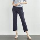 Flat-front Dip-back Pants