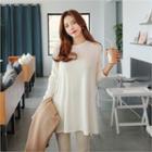 Round-neck Long Flare T-shirt