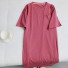 Pocket Detail Short-sleeve T-shirt Dress