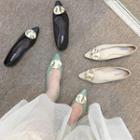 Pointy Metal Accent Flats