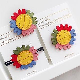 Faux Leather Flower Hair Tie / Brooch / Hair Clip