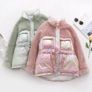 Fleece-panel Padded Parka