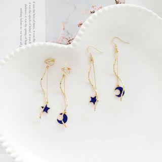 Asymmetric Wavy Earring / Clip-on Earring