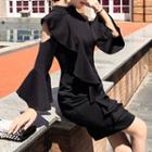 Long-sleeve Cold Shoulder Party Dress