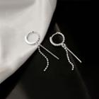 Fringed Sterling Silver Earring 1 Pair - Silver - One Size