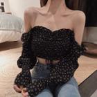 Floral Crop Top As Shown In Figure - One Size
