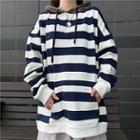 Striped Oversize Hoodie / Cropped Harem Pants