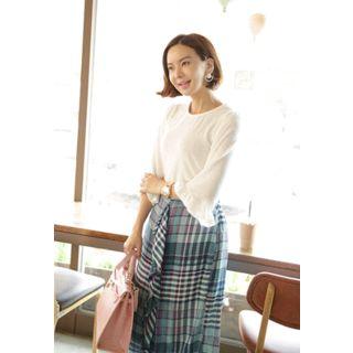 Frilled-sleeve Top