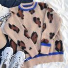 Leopard Sweater Leopard - Khaki & Coffee - One Size