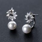 925 Sterling Sliver Faux Pearl Earring