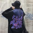 Couple Matching Long Sleeve Graffiti Print T-shirt