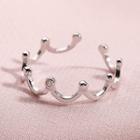 925 Sterling Silver Wave Open Ring Crown - One Size