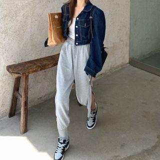 Denim Jacket / Sweatpants
