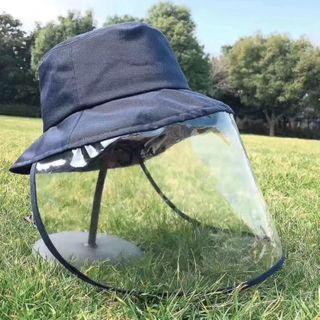 Denim Bucket Hat With Face Shield