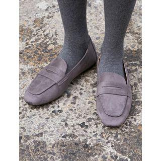 Faux-suede Flat Penny Loafers