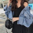 Loose-fit Denim Jacket As Figure - One Size