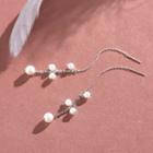 Faux Pearl Threader Earring As Shown In Figure - One Size