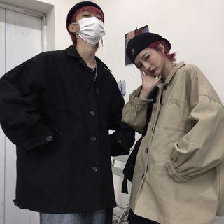 Lantern-sleeve Shirt Jacket