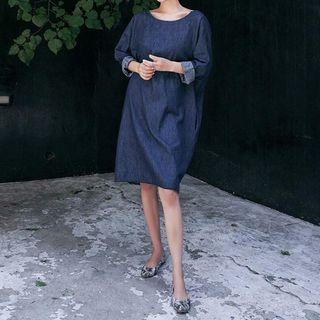 Chambray Midi Pullover Dress