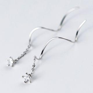 S925 Sterling Silver Star Drop Earring