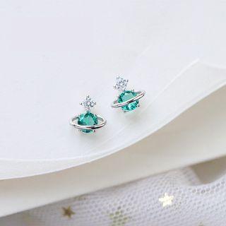 925 Sterling Silver Planet Earring As Shown In Figure - One Size