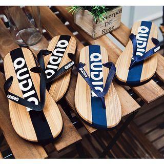 Wooden Print Flip-flops