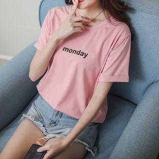 Monday Print Crewneck T-shirt
