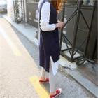 V-neck Dip-back Knit Vest