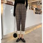 Fleece-lined Plaid Pants