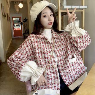 Puff Sleeve Tweed Jacket