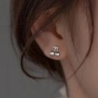 Cherry Sterling Silver Stud Earring 1 Pair - Silver - One Size