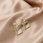 Geometric Crystal Drop Earrings As Shown In Figure - One Size