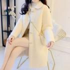 Fluffy Toggle-front Coat