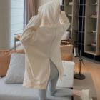 Zipper-back Loose-fit Hoodie