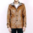 Fleece Lined Faux Leather Jacket