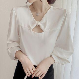 Beaded Cutout Blouse