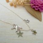 Star & Pigeon Necklace Silver - One Size